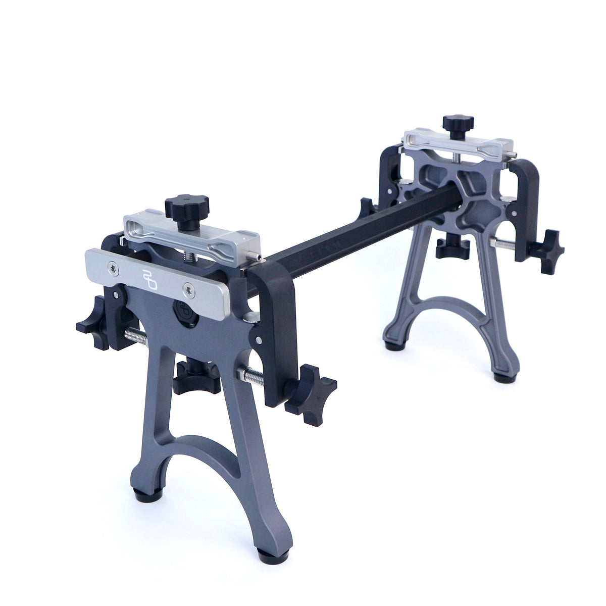 StayBent PRO sharpening jig, three-quarter studio view of the complete frame