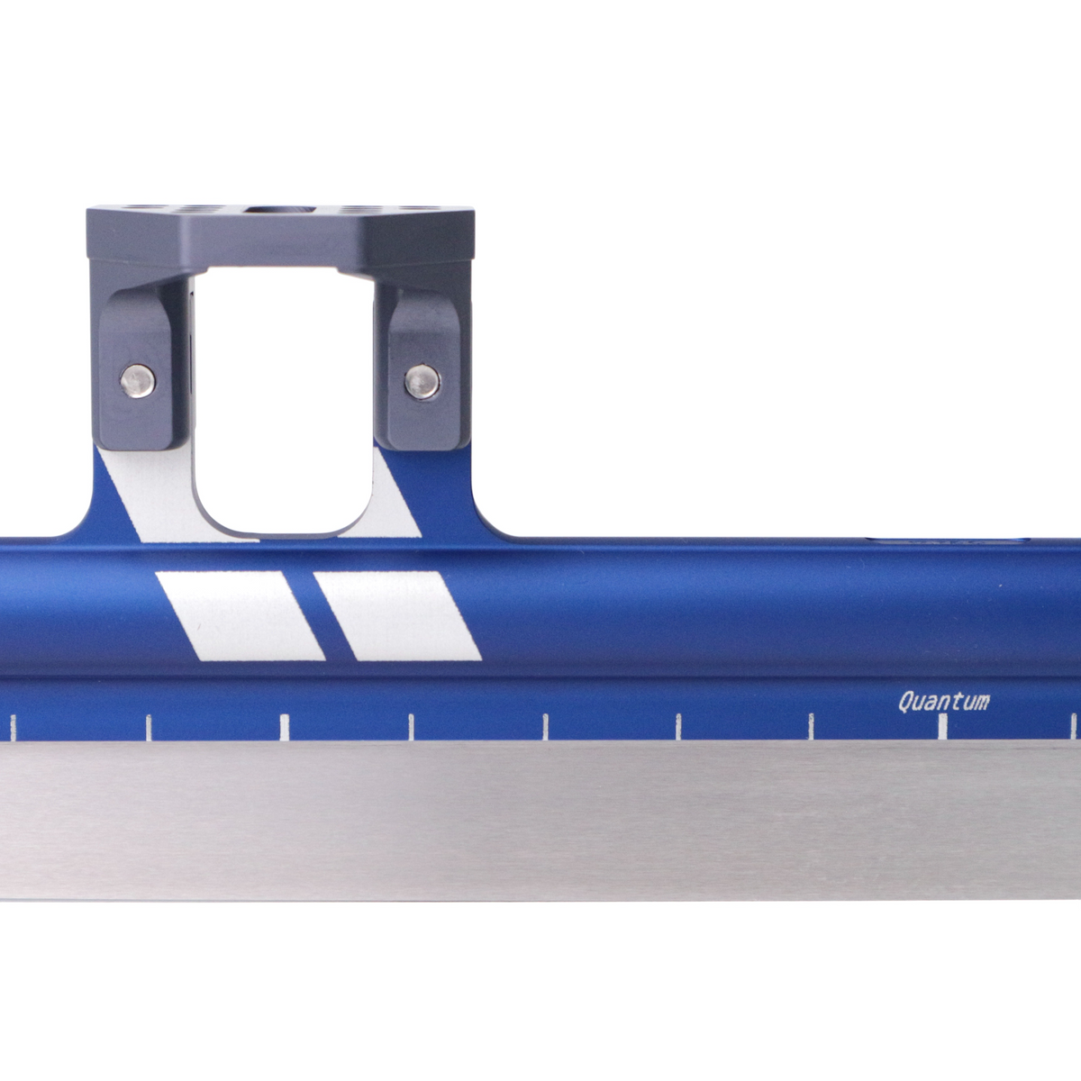 Quantum short track blade, blue tube, rear cup, chevrons and Quantum runner mark