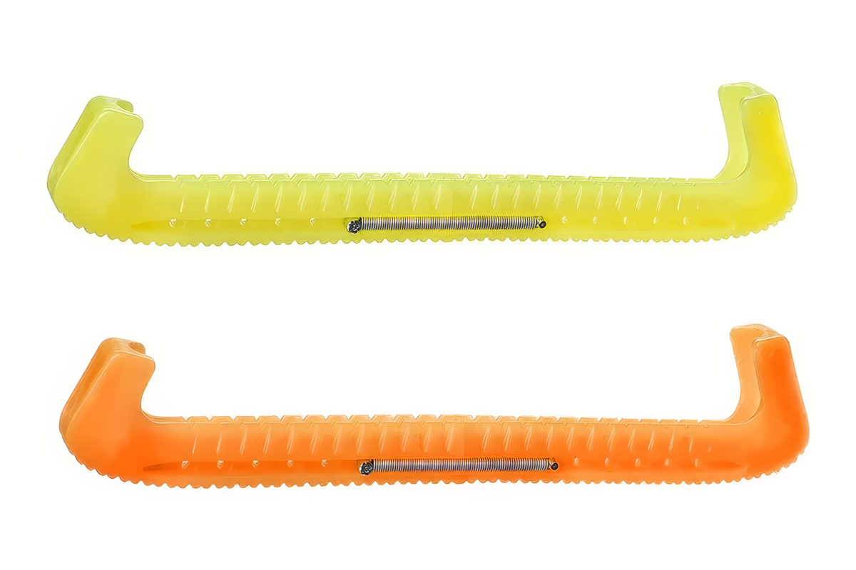 Protège-lames EHS StayBent GuardDog Chameleonz, un jaune et un orange, vue latérale