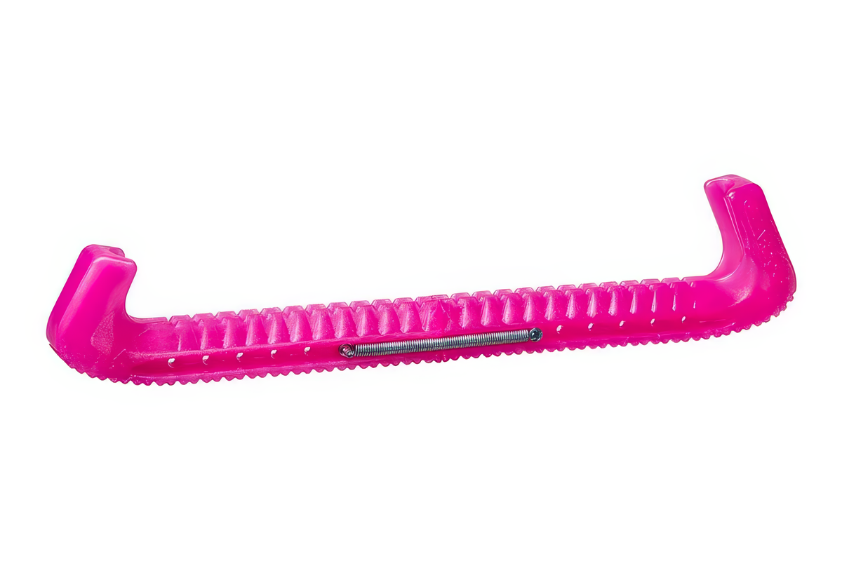 EHS StayBent GuardDog Cotton CandyZ blade guard, pink, side view with the spring