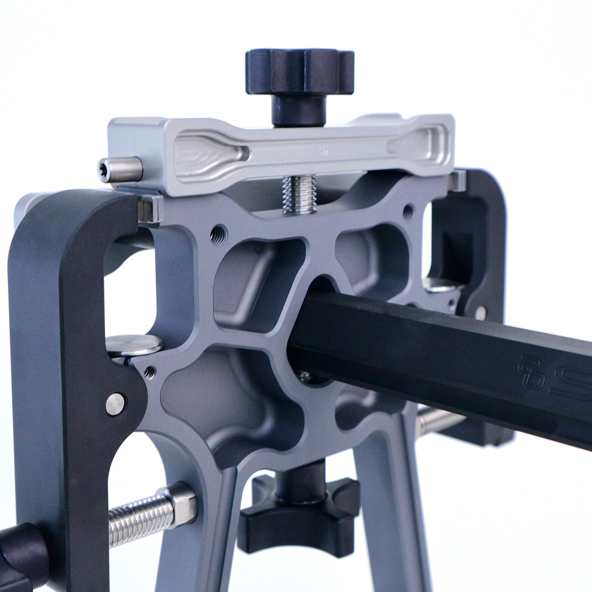 StayBent PRO sharpening jig, machined lightening pockets where the hex bar passes